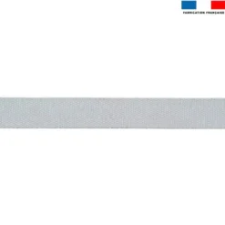 Sangle gris perle lurex argent 30 mm