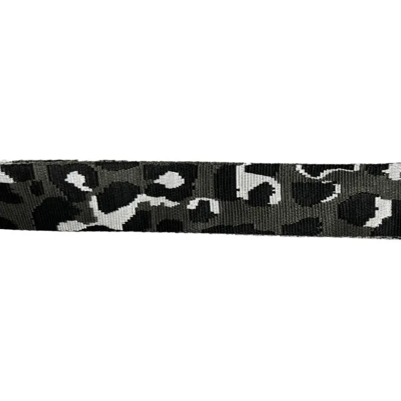 Sangle léopard 38mm anthracite et gris galet