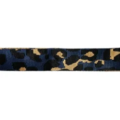 Sangle léopard 38mm bleu foncé et ocre