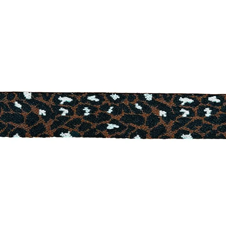 Sangle léopard 38mm marron chocolat