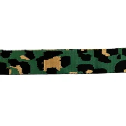 Sangle léopard 38mm verte et ocre