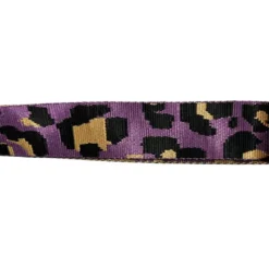 Sangle léopard 38mm violette et ocre