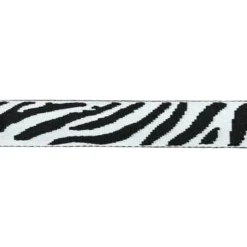 Sangle motif zébre 38mm noir et blanc