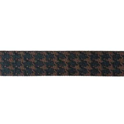 Sangle pied de poule 38mm marron foncé et chocolat