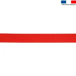 Sangle polyester aspect coton 30mm rouge