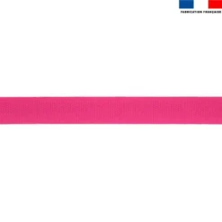 Sangle polyester aspect coton 30mm fuchsia