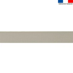 Sangle polyester aspect coton 30mm gris clair