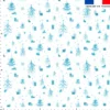 Sapin de Noel et cadeau bleu - Fond blanc