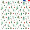 Sapin de Noel et cadeau vert et rouge - Fond blanc