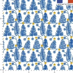 Sapin de Noël - Fond bleu - Création Andréa Leonelli