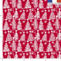 Sapin de Noël - Fond rouge - Création Andréa Leonelli