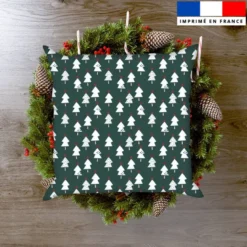 Sapin et étoile - Fond vert