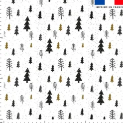 Sapin ocre et noir - Fond blanc