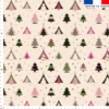 Sapin rose et vert - Fond beige - Création Lili Bambou Design
