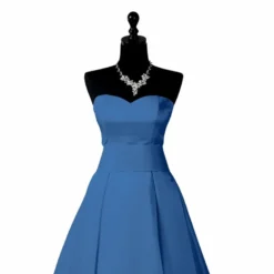 Satin uni bleu saphir 140 cm