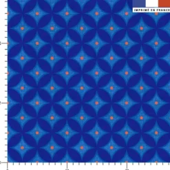 Shippo japonais - Fond bleu - Création Andréa Leonelli