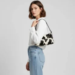 Simili cuir imprimé effet tâche de vache