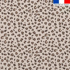 Simili cuir imprimé léopard camel et marron