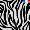 Simili cuir imprimé zèbre blanc et noir