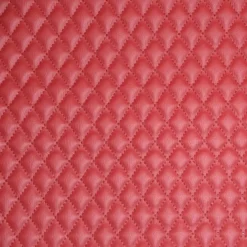 Simili cuir matelassé rouge