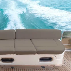 Simili cuir nautique gris clair effet chiné