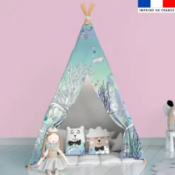 Sous la mer - Fond bleu vert - Création Lili Bambou Design