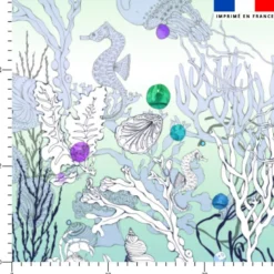 Sous la mer - Fond bleu vert - Création Lili Bambou Design
