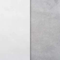 Suédine alaska réversible blanc/gris perle