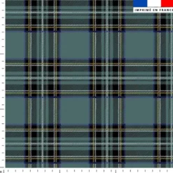 Tartan bleu canard et noir