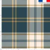 Tartan bleu pétrole et ocre