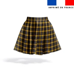 Tartan classique jaune et bleu - Fond jaune