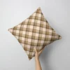 Tartan marron - Fond beige