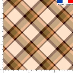 Tartan marron - Fond beige