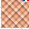 Tartan marron - Fond beige