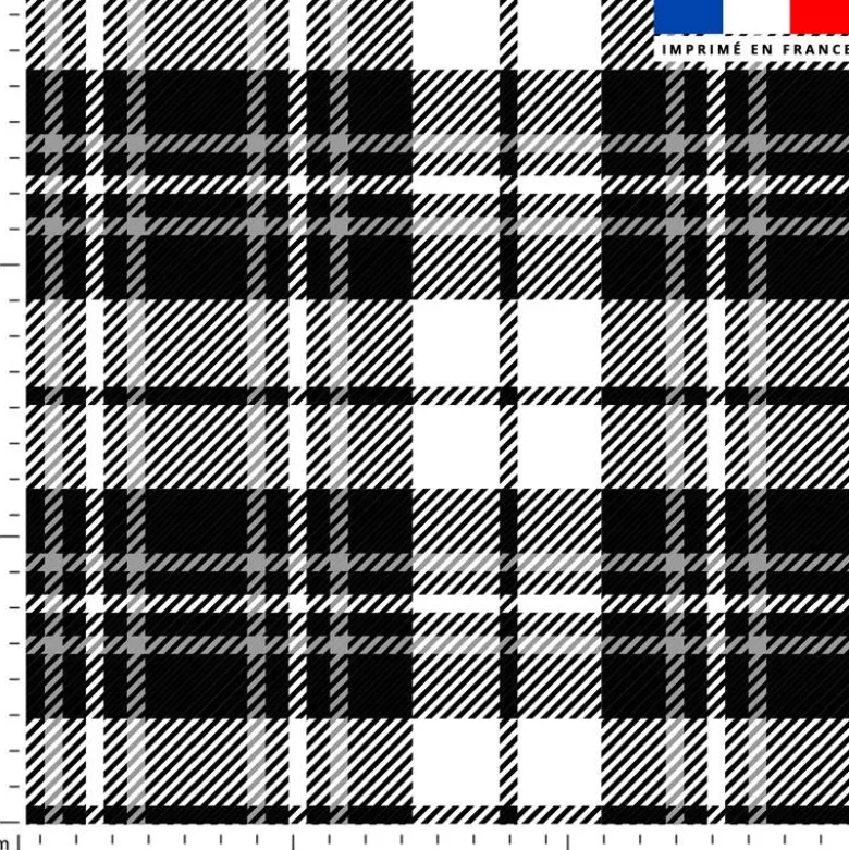 Tartan noir et blanc