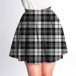 Tartan noir et blanc