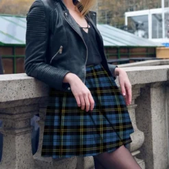 Tartan noir et bleu