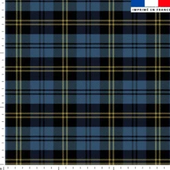 Tartan noir et bleu