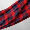 Tartan stewart bleu et vert - Fond rouge