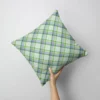 Tartan vert et violet - Fond vert