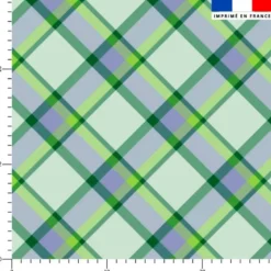 Tartan vert et violet - Fond vert