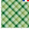 Tartan vert foncé - Fond vert clair