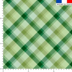 Tartan vert foncé - Fond vert clair