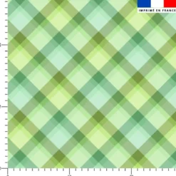 Tartan vert - Fond vert d'eau