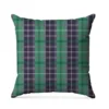 Tartan violet aubergine - Fond vert