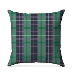 Tartan violet aubergine - Fond vert