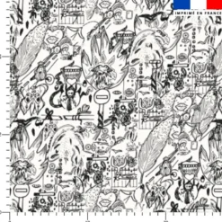 Tattoo de talismans blancs - Fond noir - Création Lili Bambou Design
