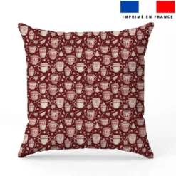 Thés d'hiver - Fond bordeaux
