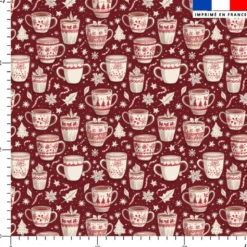 Thés d'hiver - Fond bordeaux