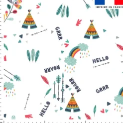 Tipi indien - Fond blanc
